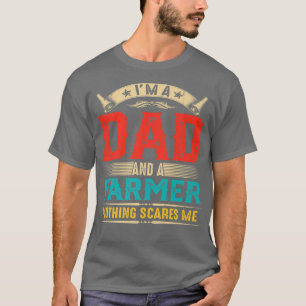 Mannen Vintage Ik ben vader en boer grappige vader T-shirt