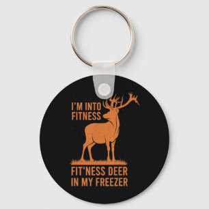Mannen Vintage jager Ik ben in Fitness Deer Hunt Sleutelhanger