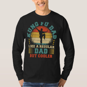 Mannen Vintage Kung Fu Pa als een gewone vader Kun T-shirt