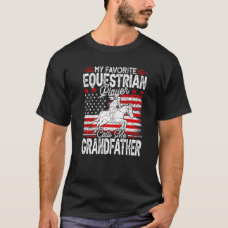 Mannen Vintage Mijn favoriete Equestrische speler  T-shirt
