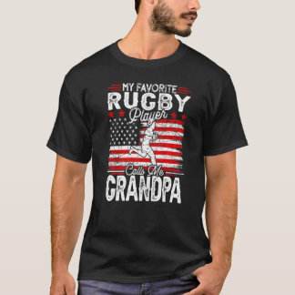 Mannen Vintage Mijn favoriete speler van Rugby roe T-shirt