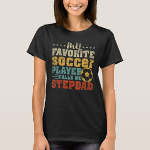 Mannen Vintage Mijn favoriete voetbalspeler Stepda T-shirt