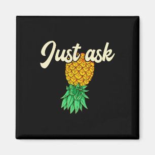 Mannen vintage omgekeerde ananas vraag subtiel magneet