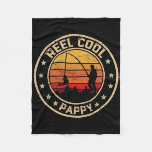 Mannen Vintage Reel Cool Pappy Vis Vissen Grappig  Fleece Deken