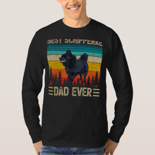 Mannen Vintage Retro Beste Schipperke Papa Ever Va T-shirt