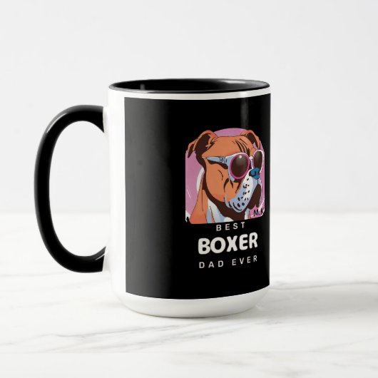 Mannen Vintage Retro Boxer Hondenliefhebber Papa Mok (Links)