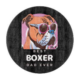 Mannen Vintage Retro Boxer Hondenliefhebber Papa Snijplank