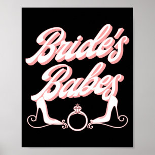 Mannen vintage retro bruid dames vrijgezellenfeest poster