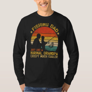 Mannen Vintage Vist papa net als een normale groot T-shirt