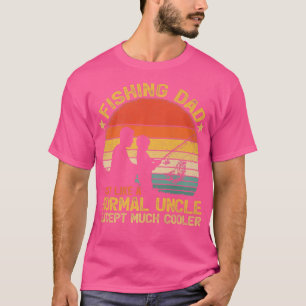 Mannen Vintage Vist papa net als een normale oom T-shirt