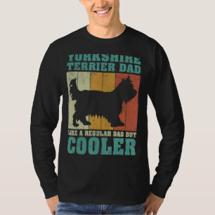 Mannen Vintage Yorkshire Terrier Dad als een gewon T-shirt