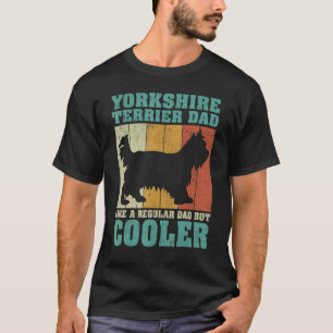 Mannen Vintage Yorkshire Terrier Dad als een gewon T-shirt