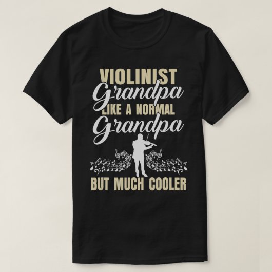 Mannen Violin Grandpa Violinist Orchestra String I T-shirt (Design voorkant)