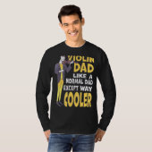 Mannen vioolvader zoals normale vader behalve veel t-shirt (Voorkant volledig)