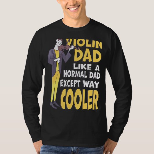 Mannen vioolvader zoals normale vader behalve veel t-shirt (Voorkant)