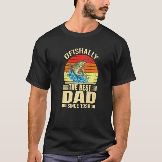 Mannen vis de beste vader sinds 1998 t-shirt (Voorkant)