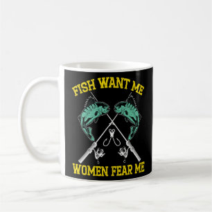 Mannen vis wil dat vrouwen bang zijn dat ik de vis koffiemok