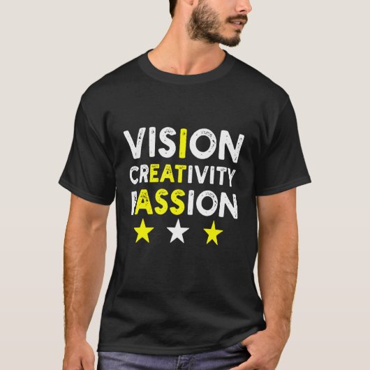 Mannen Vision Creatitivity-Humor T-shirt (Voorkant)