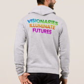 Mannen "Visionairs Verlichten Toekomst" Full-Zip H Hoodie (Achterkant)