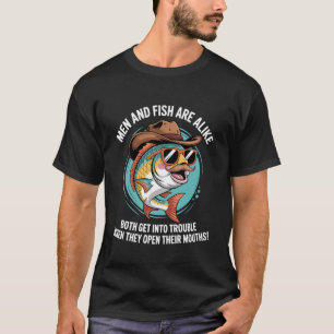 Mannen & Vissen zijn Evenzo Allebei in de Probleme T-shirt