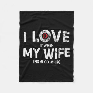 Mannen Vissende quote voor visser en vaders Fleece Deken