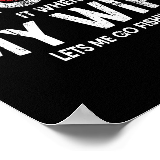 Mannen Vissende quote voor visser en vaders Poster (Hoek)