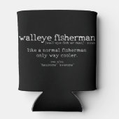 Mannen vissoort "Walleye Fisherman Definition Funn Blikjeskoeler (Achterkant)