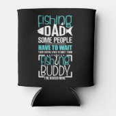 Mannen Vist pap Funny Father Kind Matching T-Shirt Blikjeskoeler (Voorkant)
