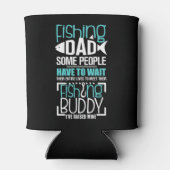 Mannen Vist pap Funny Father Kind Matching T-Shirt Blikjeskoeler (Achterkant)