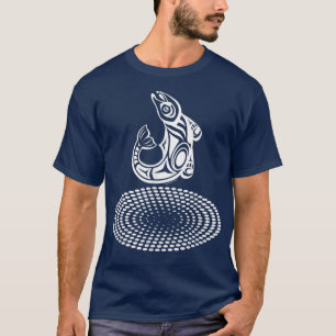 Mannen Vist Zalm-schokkend grafisch ontwerp T-shirt