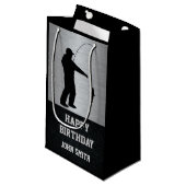 Mannen Visten Gevoelige Happy Birthday Gift Bag Klein Cadeauzakje (Voorkant Gekanteld)