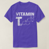 Mannen vitamine T Testosteron Bodybuilding Gym Fit T-shirt (Design voorkant)
