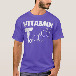 Mannen vitamine T Testosteron Bodybuilding Gym Fit T-shirt
