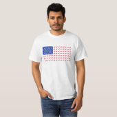 Mannen Vizsla American Flag T-Shirt (Voorkant volledig)