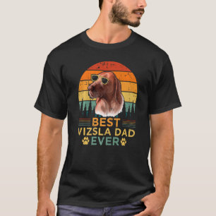 Mannen Vizsla Hond Vintage Beste Vizsla Vader's T-shirt