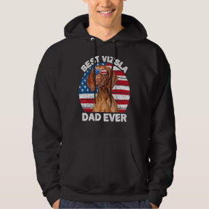 Mannen Vizsla Pa Amerikaanse vlag Vizsla Dog Pa Hoodie