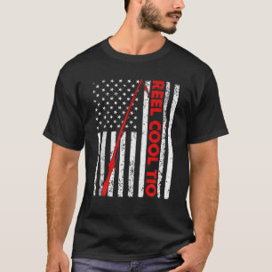 Mannen  Vlag Amerikaanse Reel Cool Tia Fathers D T-shirt
