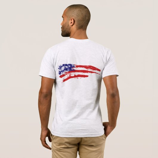 Mannen vlag van Bella Canvas T-Shirt-USA T-shirt (Achterkant volledig)