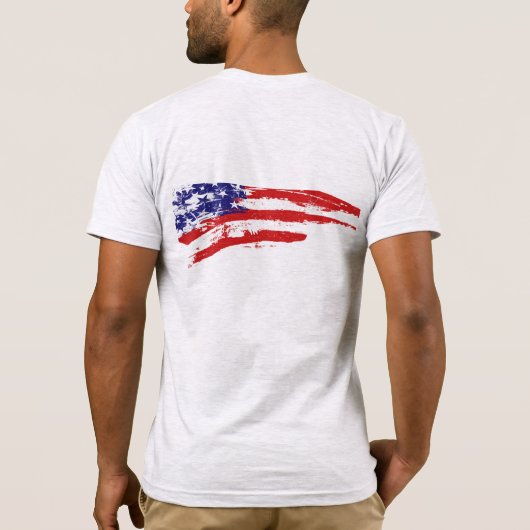 Mannen vlag van Bella Canvas T-Shirt-USA T-shirt (Achterkant)