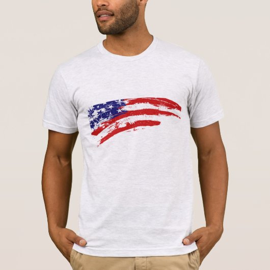Mannen vlag van Bella Canvas T-Shirt-USA T-shirt (Voorkant)