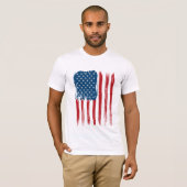 Mannen vlag van Bella Canvas T-Shirt-USA T-shirt (Voorkant volledig)
