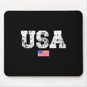 Mannen vlag van de VS op 4 juli: Amerikaanse Dag v Muismat