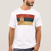Mannen Vlag van Servië T-shirt (Voorkant)