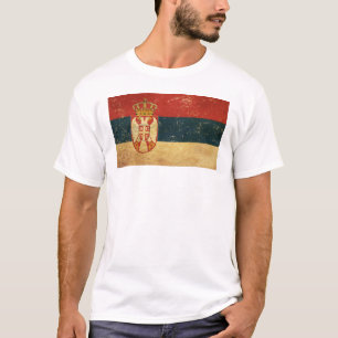 Mannen Vlag van Servië T-shirt