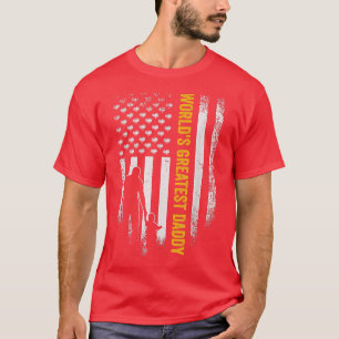 Mannen Vlaggenwereld van de VS De grootste pappie T-shirt
