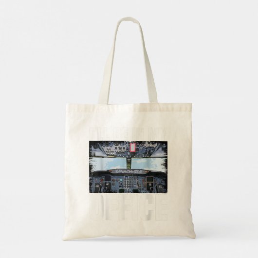 Mannen vliegpiloot van Funny Ik zal in mijn Kantoo Tote Bag (Achterkant)
