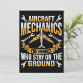 Mannen Vliegtuig Mechanic Hero Design for a vliegt Kaart (Staand voorkant)