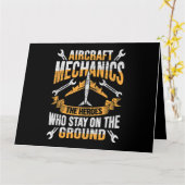 Mannen Vliegtuig Mechanic Hero Design for a vliegt Kaart (Gele Bloem)