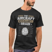 Mannen Vliegtuig Mechanica Brain T-shirt Mechanics (Voorkant)