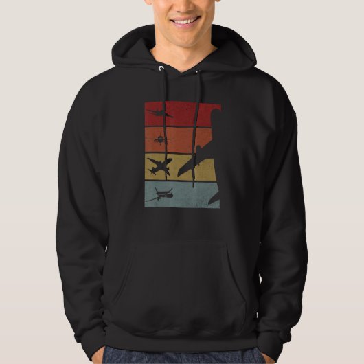 Mannen vliegtuigpiloot hoodie (Voorkant)